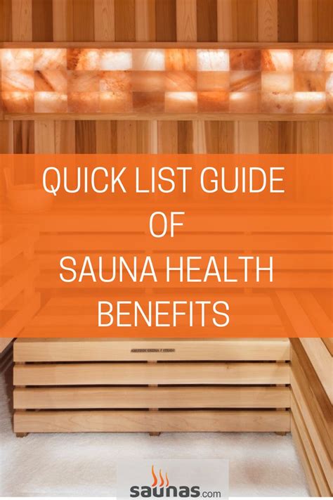 Quick List Guide Of Sauna Health Benefits Sauna Health Benefits Sauna Benefits