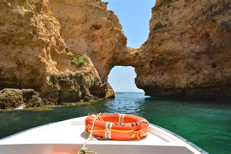 Exploring Rock Arches By Boat In Ponta Da Piedade Algarve Portugal