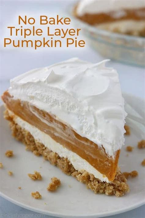 No Bake Triple Layer Pumpkin Pie Recipes Cooking Tips