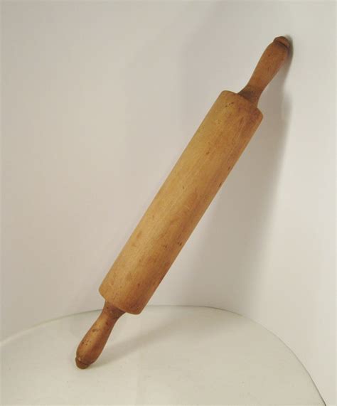 Vintage Wooden Rolling Pin Swivel Handles Country Kitchen Rolling Pins