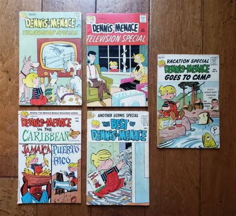 Lot Of Vintage Dennis The Menace Comic Books Hallden Fawcett 1960s70s
