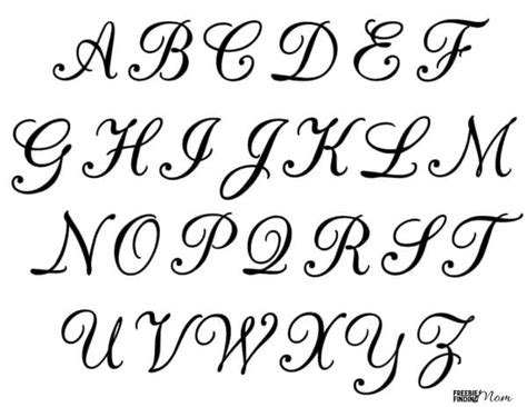 Free Printable Calligraphy Letters Free Letter Stencils Letter