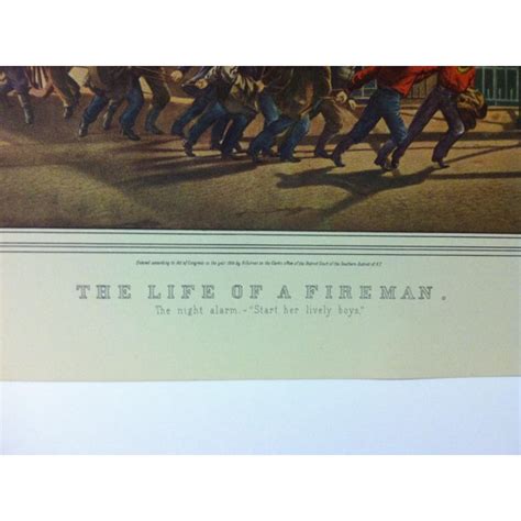 Currier And Ives American Print The Life Of A Fireman The Night Alarm