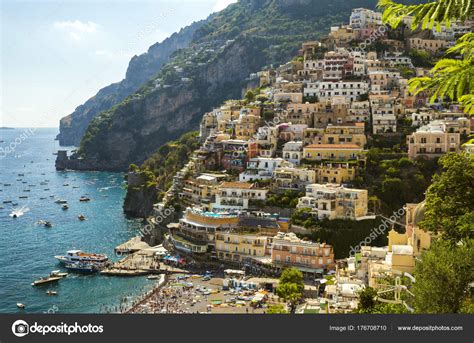 Amalfi Coast Positano Town In Campania Italy Stock Photo By