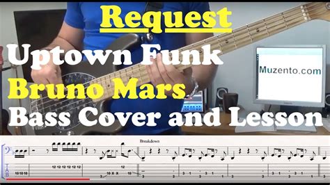 Uptown Funk Bass Cover Request And Lesson Youtube