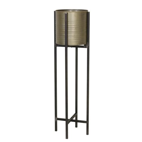 Light Living Bloempot Deco CASKI Op Standaard Tin Brons L Kopen Shop Bij Vtwonen By FonQ