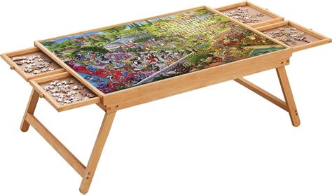 Buy 1500 Piece Puzzle Board With Folding Legs And 4 Drawers 34 X 26