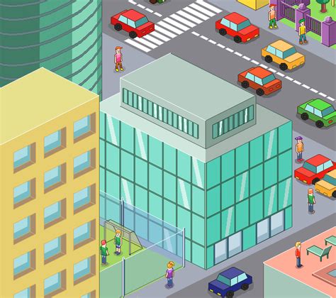 Pixel Art City On Behance