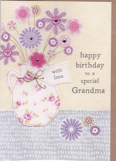 Special Grandma Flowers Birthday Card Karenza Paperie