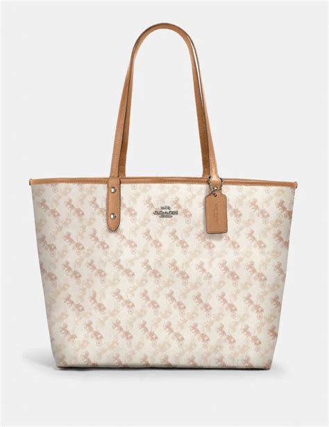 Coach Outlet Reversible City Tote With Horse And Carriage Print