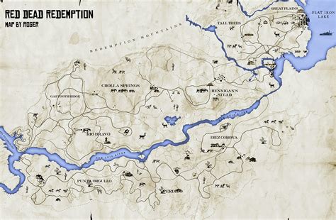 Large Detailed Map Of Red Dead Redemption World Games Mapsland