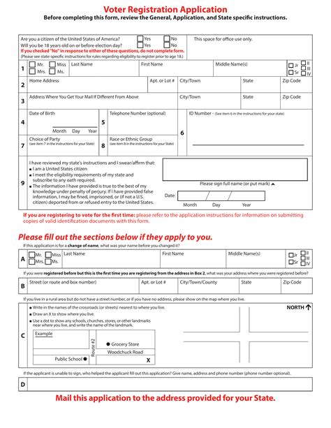 Free Voter Registration Forms Pdf Eforms