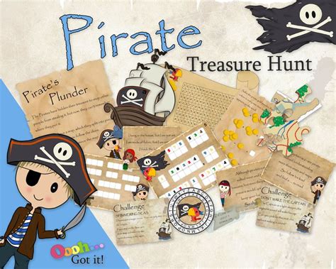 Pirate Treasure Hunt A Printable Indoor Scavenger Hunt With Etsy Uk