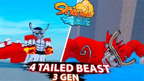ОБЗОР 4 Tailed Beast Gen 3 Shindo Life Youtube