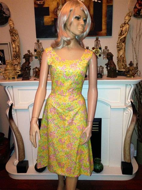 Mad Men Rage Early 1960s Multi Color Floral Rhinestone Bodice Etsy Uk