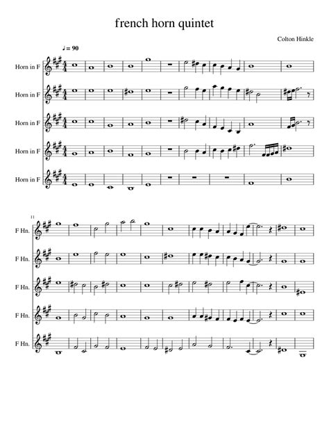 French Horn Quintet Sheet Music For French Horn Download Free In Pdf Or