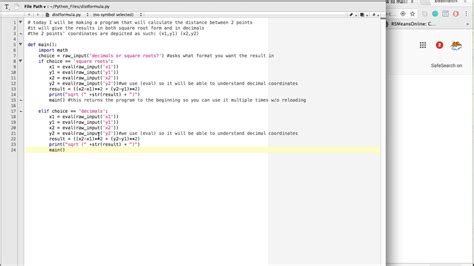 Distance Formula Calculator Python 27 Beginner Level Youtube