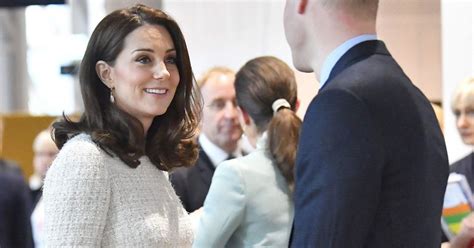 Kate Middleton Holds Baby Bump During Sweden Tour With