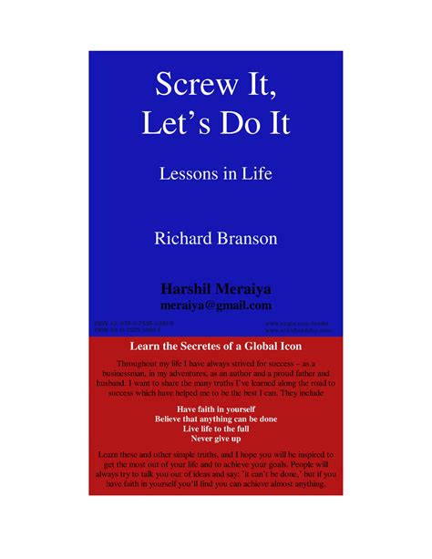 Screw It Let S Do It By Richard Branson Screw It Let’s Do It Lessons In Life Richard Branson