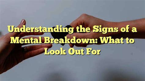 Breaking Point How To Recognize And Address The Signs Of A Mental