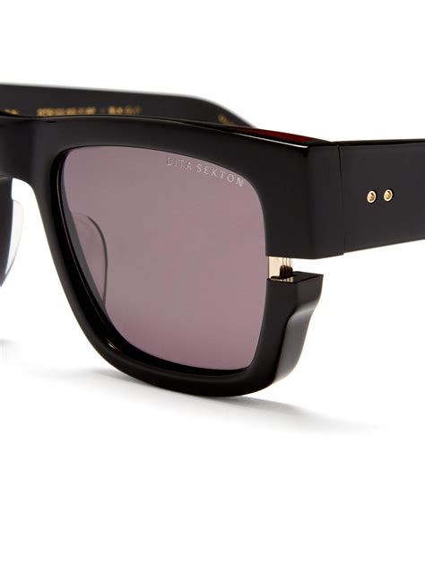 Dita Eyewear Sekton Cut Out Frame Acetate Sunglasses In Black For Men