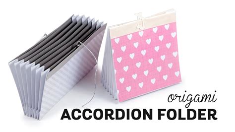 Origami Accordion Folder Diy Document Organizer Paper Kawaii Youtube