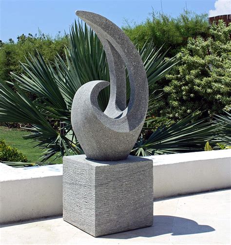 Curvation Contemporary Stone Garden Sculpture In 2023 Garden Art