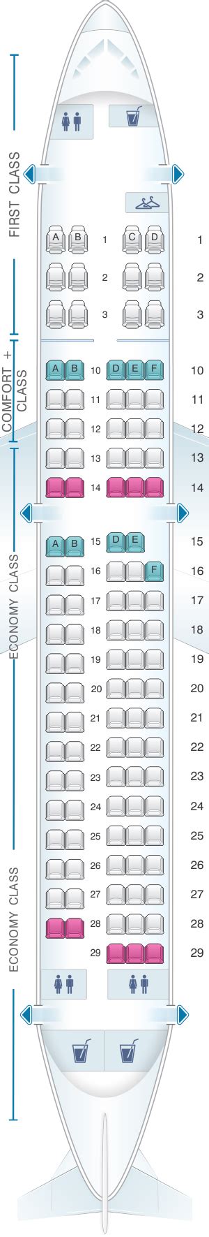 Seat Map Delta Airlines Airbus A220 100 Seatmaestro
