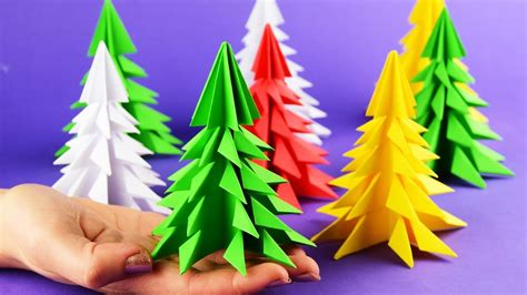 Easy Paper Christmas Tree How To Make Paper Christmas Tree Youtube