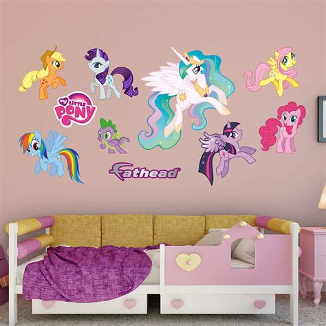 Rarity my little pony decal removable wall sticker home decor art unicorn girls. My Little Pony Collection Wall Decal | Shop Fathead® for ...
