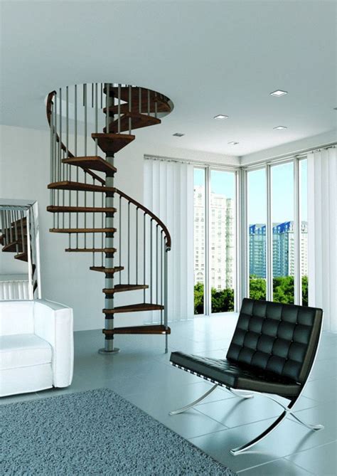 Awesome Living Room With Spiral Staircase Design Ideas To Inspire You