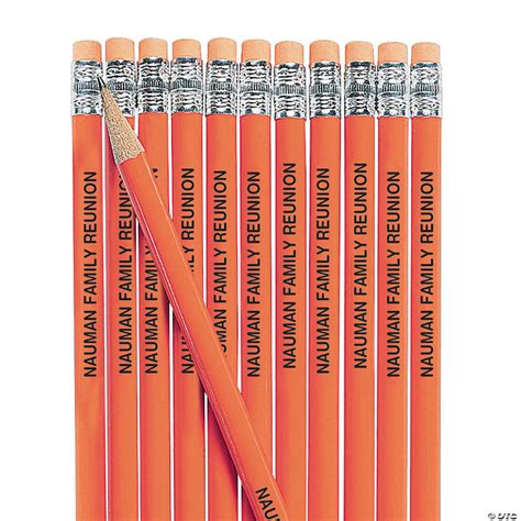 Personalized Orange Pencils 24 Pc Oriental Trading