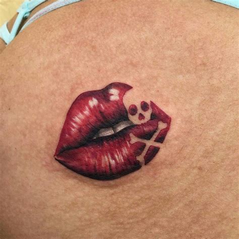 Lip Print Tattoos Kiss Tattoos Lipstick Tattoos Skull Tattoos Body