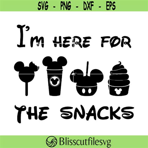 Disneyland Snacks Svg Im Here For The Snacks Svg Disneyland Svg Disney Svg Cartoon Svg Snacks Svg