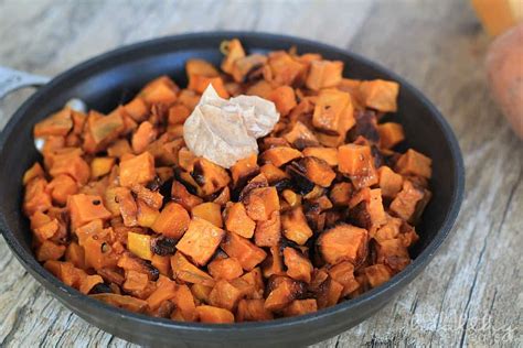 Sweet Potato And Butternut Squash Hash With Honey Cinnamon Butter