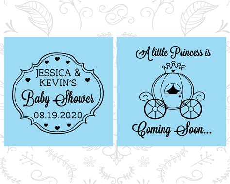 Princess Baby Shower Imprinted Baby Shower Ideas Pink Baby Etsy