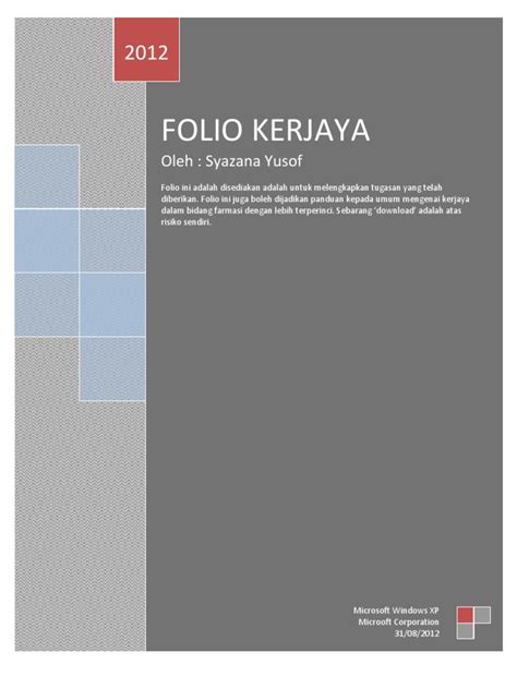 Maybe you would like to learn more about one of these? Folio Kerjaya (Full)