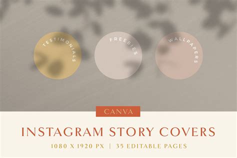 Instagram Story Covers Template Canva Templates Creative Market