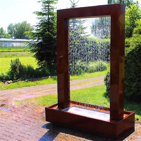 Modern Outdoor Water Fountain Rusty Corten Steel Garden Water Feature