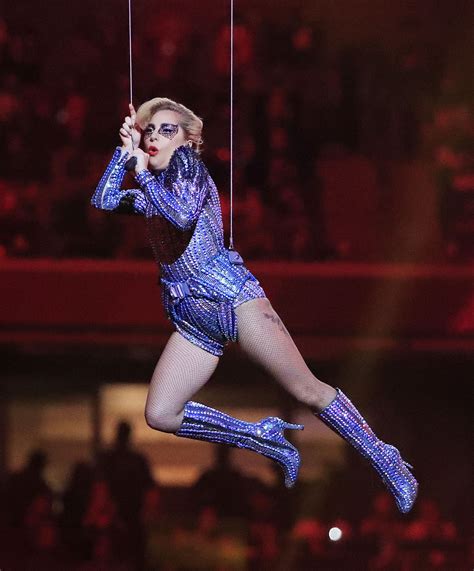 Photos Lady Gaga Wears Versace Bodysuit For Super Bowl Performance