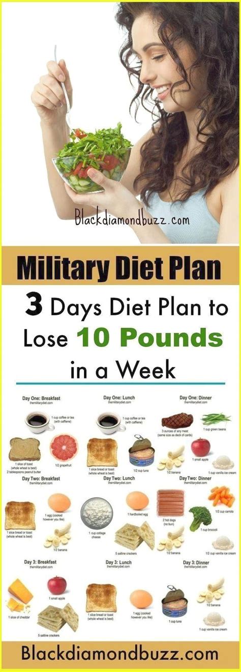 Military Diet Lose 10 Pounds In 3 Days Diet Plan Menu Military Diet