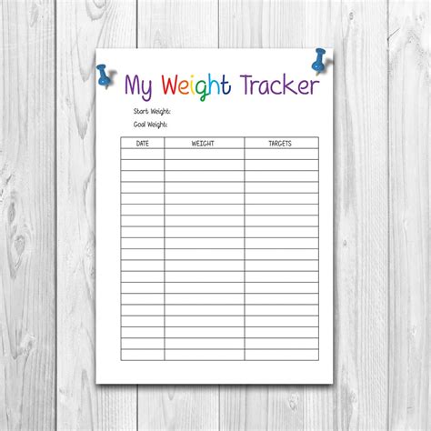 Weight Loss Tracker Diet Tracker Weight Loss Goals Goal Journal