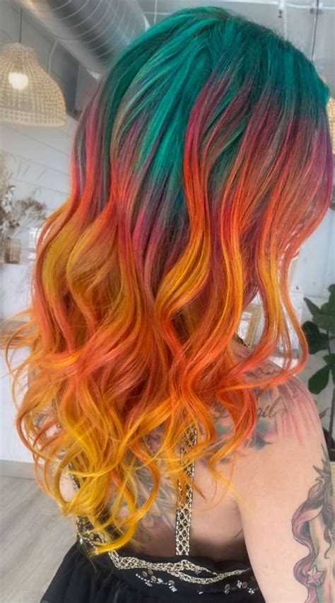 58 Photos Of Rainbow Hair Ideas To Consider For 2023 Bright Hair