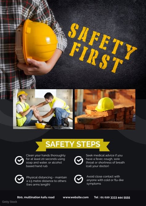 Blue Office Safety Work From Home Guidelines Templat Postermywall