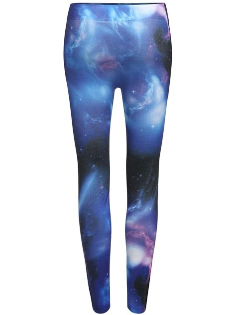 Elastic Waist Galaxy Print Leggingsfor Women Romwe