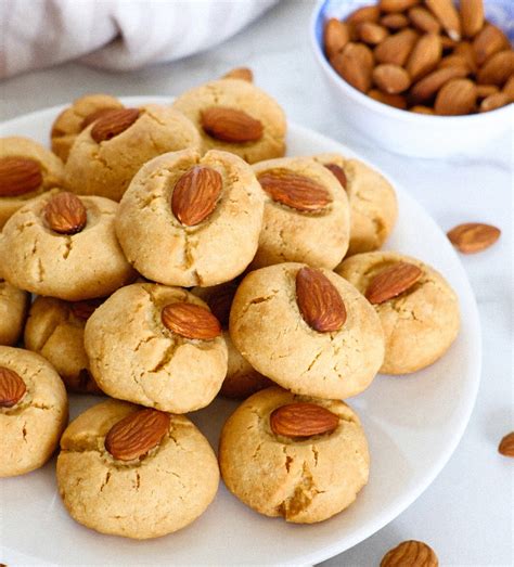 Chinese Almond Cookies Recipe One Happy Bite