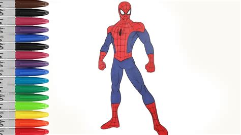 1) if you have javascript enabled you can click the print link in the top half of the page and it will automatically print the coloring page only and ignore the advertising and navigation at the top of. SPIDERMAN Handsome Standing Coloring Pages SAILANY ...