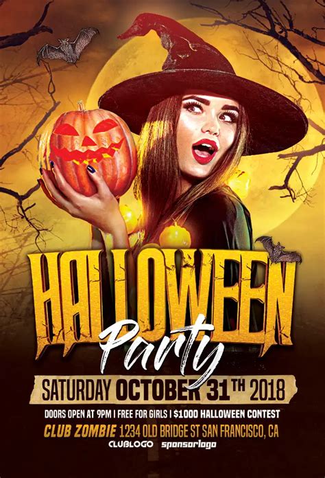 Halloween Party Vol 2 Flyer Template For Halloween Party Events