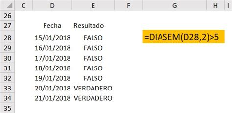Función Diasem Ejemplos Detallados • Excel No Convencional