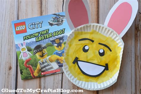 Paper Plate Lego Character Head Kid Craft Crafts For Kids Paper
